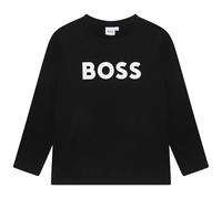 BOSS - Tee-Shirt Manches Longues Noir 100% Coton 6ANS