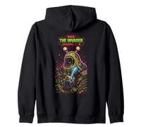 Boss The Invader Jeu Arcade Retro Monster Design Sweat à Capuche