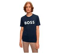 BOSS T-Shirt 'Thinking 1' bleu foncé / blanc, Taille M