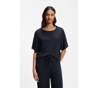 BOSS Top de pyjama en jersey côtelé à monogramme Double B - Style SHINY RIB_Top, 50566090 Bleu foncé XL