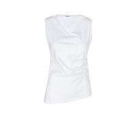 BOSS Top asymétrique en coton mercerisé à col bénitier - Style Emiaka, 50558899 Blanc XS