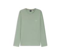 BOSS T-shirt à manches longues en coton stretch à logo brodé - Style Mix&Match LS-Shirt R, 50515389 Chaux XL