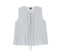 BOSS Top sans manches en mousseline de coton avec plis devant - Style C_Ilenna, 50559244 bleu clair 38