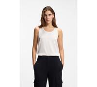 BOSS Top sans manches en soie stretch - Style Bettyna, 50557202 Blanc 34