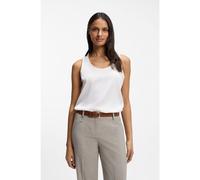 BOSS Top sans manches en soie stretch - Style Bettyna, 50557202 Blanc 44