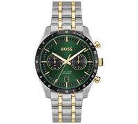 BOSS TOURMASTER Montre avec cadran vert et bracelet deux tons - Style TOURMASTER, 58564947 Couleur argentée pcs.