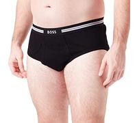 BOSS Slip en coton côtelé à ouverture frontale et taille logotée - Style Traditional Original, 50475395 Noir L
