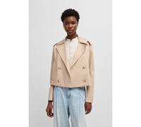 BOSS Trench court en coton stretch déperlant - Style C_Croptrench, 50540718 Beige clair M