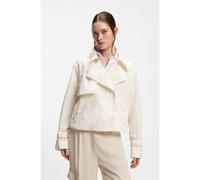 BOSS Trench court en crêpe pêche - Style Parcae, 50556422 Naturel 34