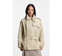 BOSS Trench court Relaxed en cuir - Style Satila, 50554146 Beige clair 38