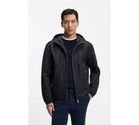 BOSS Veste à capuche en popeline microfibre déperlante - Style H-Cireno4, 50544135 Bleu foncé 54