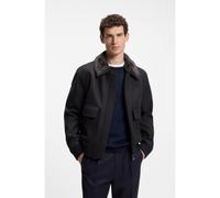 BOSS Veste aviateur Regular à col détachable en fourrure synthétique - Style H-Charly-251, 50535407 Bleu foncé 50
