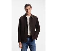 BOSS Veste boutonnée en daim avec intérieur à carreaux - Style C-Mandrian, 50563881 Marron foncé 48