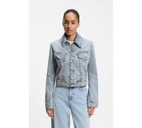 BOSS Veste camionneur Slim à délavage marbré - Style C_TRUCKER JKT, 50564451 bleu clair S