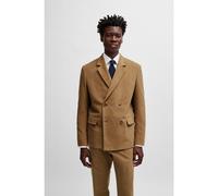BOSS Veste croisée Relaxed en twill de coton - Style C-Cris-DB-243, 50521616 Beige clair 48