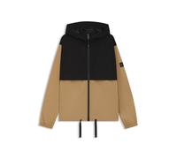 BOSS Veste d’équitation imperméable à monogrammes double B - Style LOUISE RAINJACKET, B7W1401 Noir / Beige S
