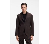 BOSS Veste de costume Slim en lin technique lavable - Style P-Hanry-WG-262, 50561959 Marron foncé 48