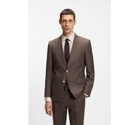 BOSS Veste de costume Slim en mohair, soie et lin - Style H-Huge-B1-Peak-262, 50562604 Marron foncé 102