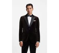 BOSS Veste de smoking Slim en velours de coton - Style H-Hutson-Tux-254, 50551552 Marron foncé 46