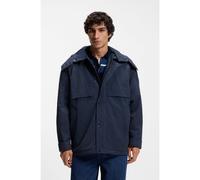 BOSS Veste déperlante à capuche amovible - Style Ocielo, 50551876 Bleu foncé 44
