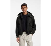 BOSS Veste déperlante avec plastron à capuche détachable - Style Onorve, 50560985 Noir 50