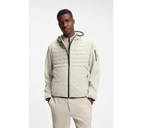 BOSS Veste déperlante avec poche zippée sur une manche - Style J_Urbanex Hybrid HD, 50541032 Beige clair L