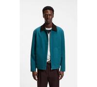 BOSS Veste en coton avec col contrasté BOSS BY BECKHAM - Style Cenim_DB, 50562805 Bleu 58