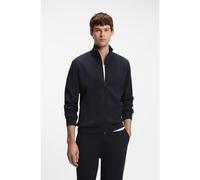 BOSS Veste en coton mélangé à la structure gaufrée - Style Structure Zip Jacket, 50559332 Bleu foncé S