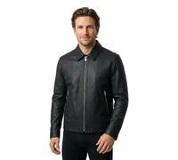 BOSS Veste en cuir Regular avec fermeture éclair - Style H-Mapson4, 50543214 Noir 56