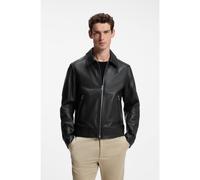 BOSS Veste en cuir Regular avec fermeture éclair - Style H-Mapson4, 50543214 Noir 58