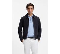 BOSS Veste en cuir suédé avec fermeture éclair - Style H-Malbano7, 50563869 Bleu foncé 50