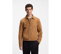 BOSS Veste en cuir suédé avec fermeture éclair - Style H-Malbano7, 50563869 Marron 54