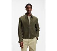 BOSS Veste en cuir suédé avec fermeture éclair - Style H-Malbano7, 50563869 Vert sombre 46