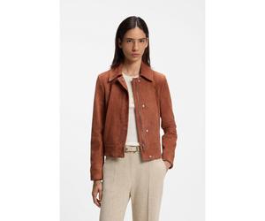 BOSS Veste en daim à fermeture zippée dissimulée - Style Samaro, 50562730 Marron 42
