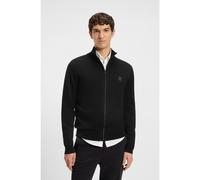 BOSS Veste en maille de coton et de cachemire - Style Kanozip_S, 50543692 Noir S