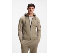 BOSS Veste en maille jacquard graphique en matière mélangée - Style KN_Globe HY, 50558362 Brun chiné M