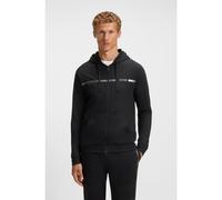 BOSS Veste en molleton de coton à logo et rayure - Style Authentic Jacket H, 50550571 Noir XL