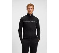 BOSS Veste en molleton de coton à rayure et logo - Style Authentic Jacket Z, 50550561 Noir L