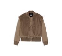BOSS Veste en satin avec gilet sans manches amovible en fourrure synthétique - Style Pettica, 50546846 Marron 48