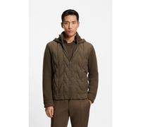 BOSS Veste hybride avec manches en laine et devant en duvet - Style L-Upton, 50555211 Marron foncé XXXL