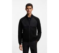 BOSS Veste hybride en maille avec tissu gaufré - Style KN_Tour HY, 50553792 Noir L