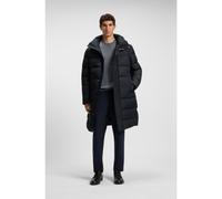 BOSS Veste longue matelassée déperlante à capuche - Style H-Cenuto, 50540474 Bleu foncé 48