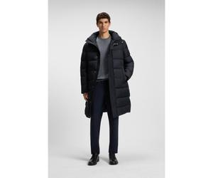 BOSS Veste longue matelassée déperlante à capuche - Style H-Cenuto, 50540474 Bleu foncé 48