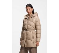 BOSS Veste longueur genou à capuche avec ceinture amovible - Style Pepula, 50567452 Beige 48