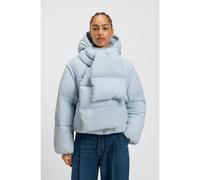 BOSS Veste matelassée déperlante avec manches et écharpe amovibles - Style C_Polala, 50548028 bleu clair 40