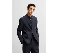 BOSS Veste Modern en mélange de lin et de stretch - Style P-Hanry-Flaps-WG-252, 50540685 Bleu foncé 48