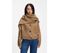 BOSS Veste Oversize courte avec écharpe détachable - Style C_Cafrina, 50568510 Brun chiné 34