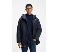 BOSS Veste parka déperlante avec étiquette logotée - Style Osiass1, 50569469 Bleu foncé 50