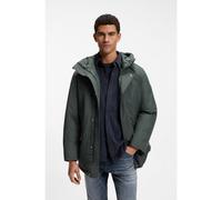 BOSS Veste parka déperlante avec étiquette logotée - Style Osiass1, 50569469 Vert sombre 50