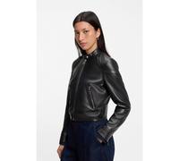 BOSS Veste Regular en cuir nappa - Style Satera, 50567627 Noir 40